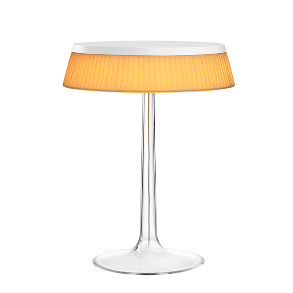 Flos Bon Jour Bordlampe Hvid Krop Og Stof Skærm