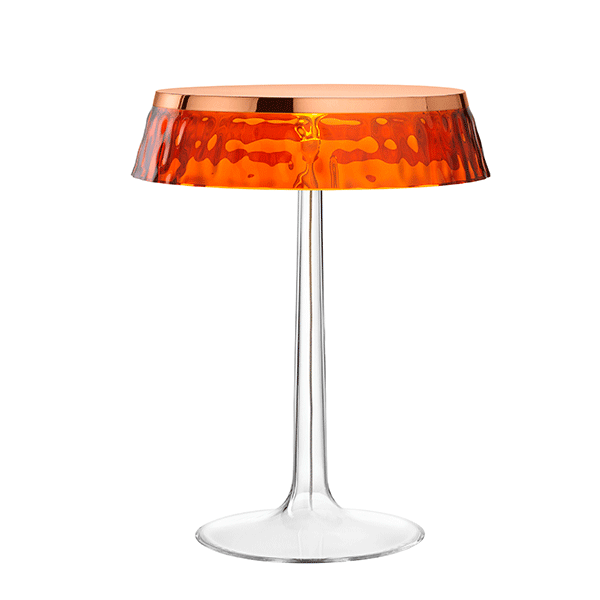 Flos Bon Jour Bordlampe Kobber Krop Og Rav Skærm