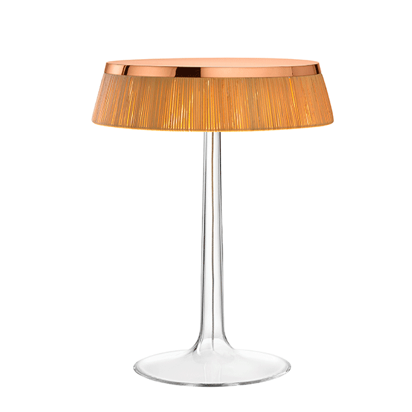 Flos Bon Jour Bordlampe Kobber Krop Og Stof Skærm