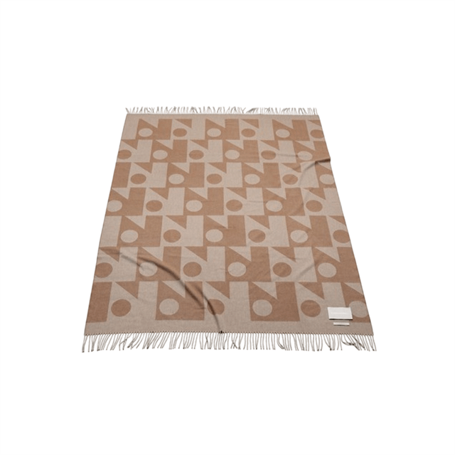 Formarkivet Repeat Logo Tæppe Lys Taupe Karamel Brun