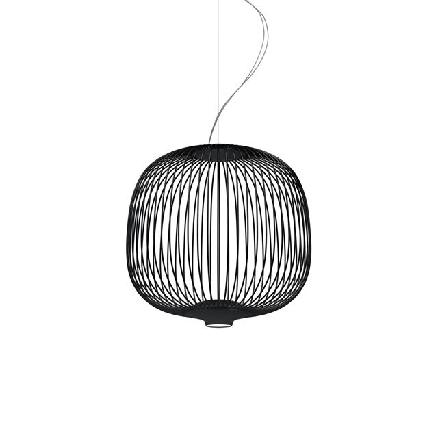 Foscarini Spokes   Piccola Pendel Med Lysdæmper Sort