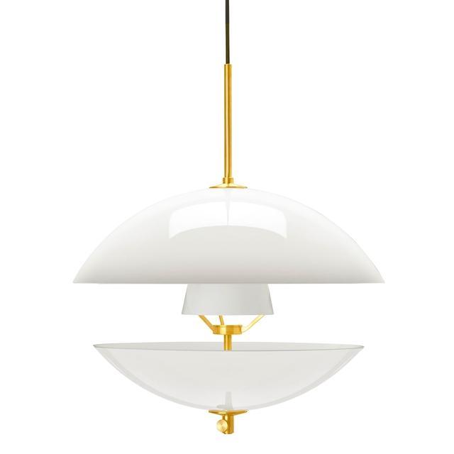 Fritz Hansen Musling Pendel Hvid Messing ø44