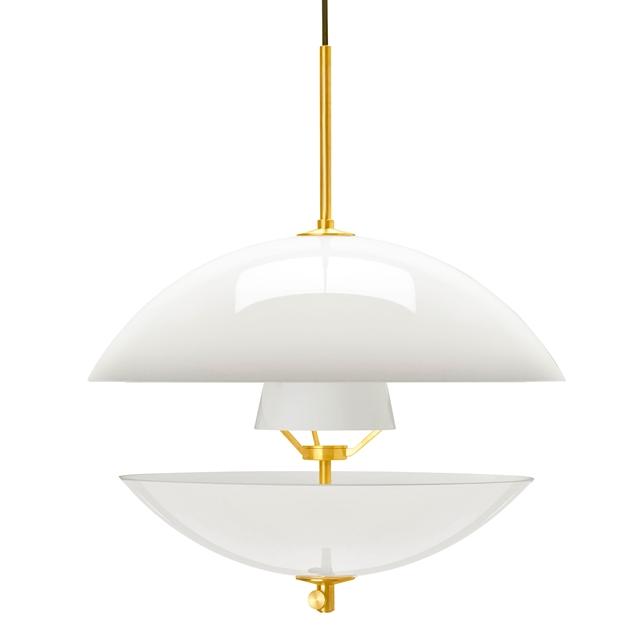 Fritz Hansen Musling Pendel Hvid Messing ø55