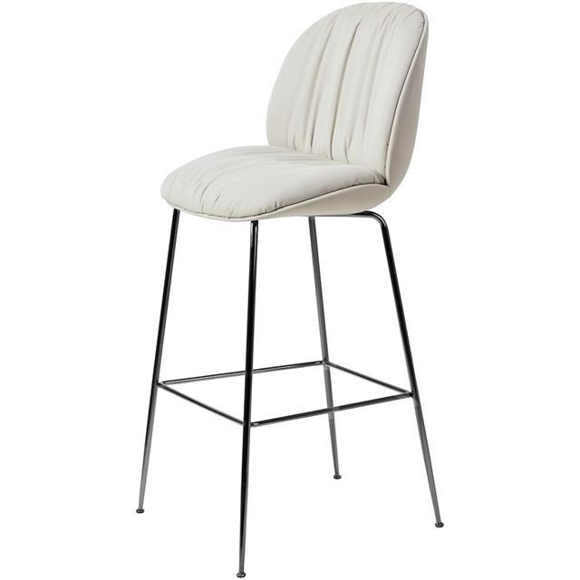 Gubi Beetle Soft Barstol H77 Sort Krom Reales 001