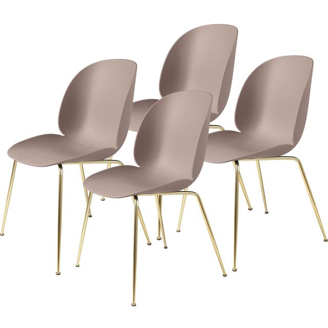 Gubi Beetle Spisebordsstol Conic Base Messing Semi Mat Sweet Pink   Stk