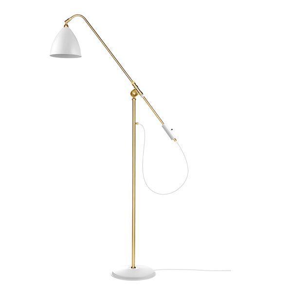 Gubi Bestlite Bl4 Gulvlampe Mat Hvid   Messing