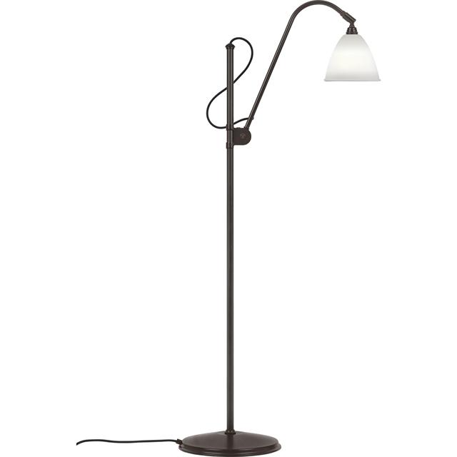 Gubi Bestlite Bl3s Gulvlampe Sort Messing   Porcelæn