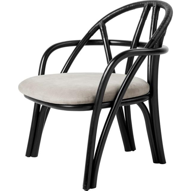 Gubi Bistra Lænestol Ebony Painted Rattan Fustagno Limonta 001