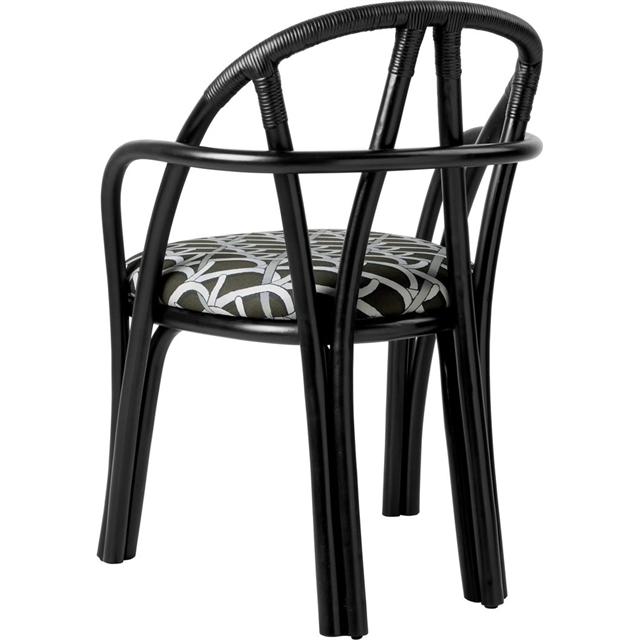 Gubi Bistra Spisebordsstol Med Armlæn Ebony Painted Rattan Reales Limonta 003
