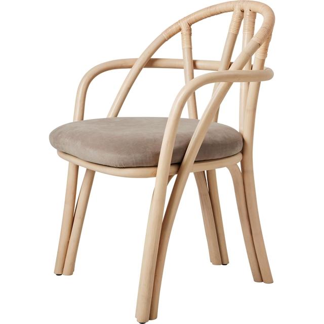 Gubi Bistra Spisebordsstol Med Armlæn Natural Lakeret Rattan Fustagno Limonta 002
