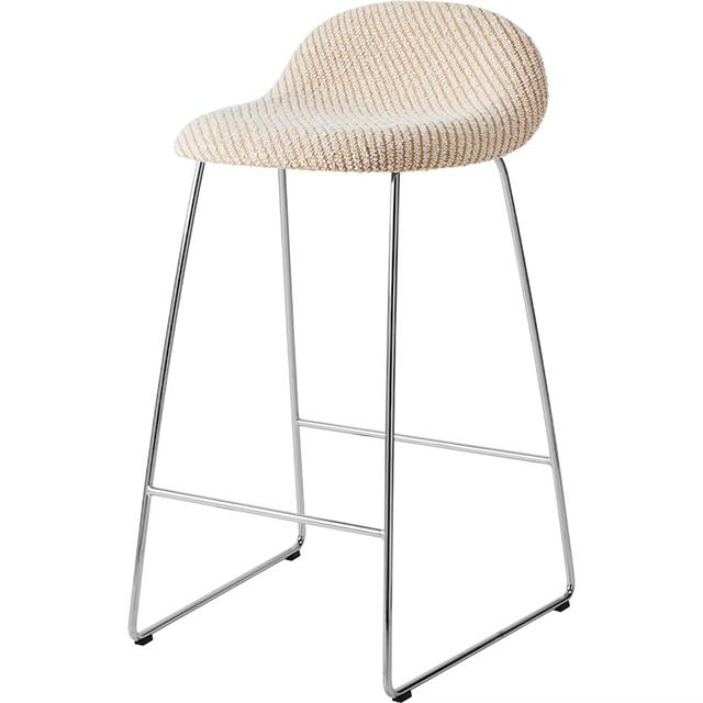 Gubi 3d Barstol H65 Rustfri Stål Lupo Special Diagonal Bouclé Dedar 009