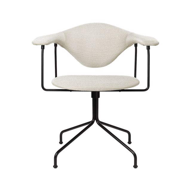 Gubi Masculo Kontorstol Polstret   Eero Special Fr 106 Med Base   Sort Semi Mat
