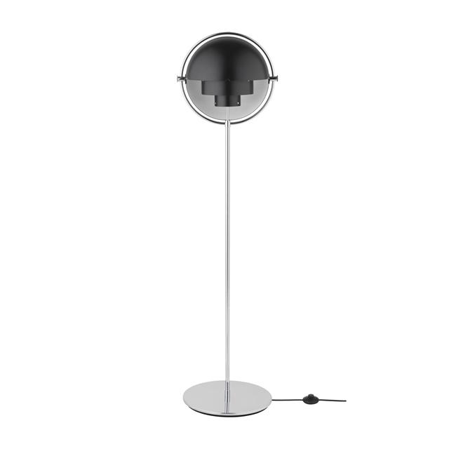 Gubi Multi-lite Gulvlampe Krom   Sort
