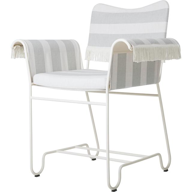 Gubi Tropique Spisebordsstol Med Frynser Hvid Leslie Stripe 20