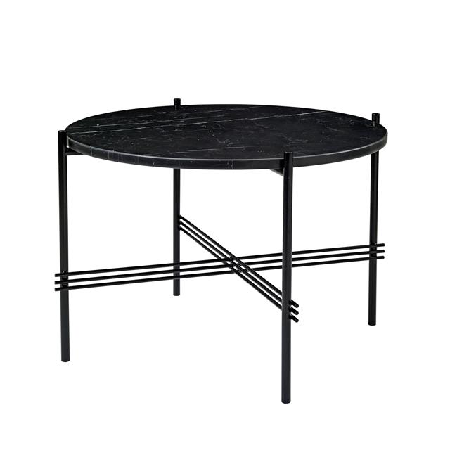 Gubi Ts Sofabord Rundt ø55 Sort Sort Marquina Marmor