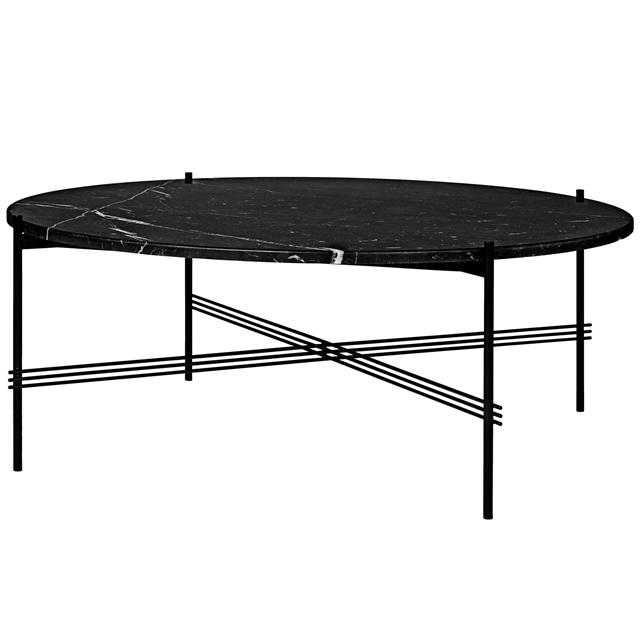 Gubi Ts Sofabord Rundt ø105 Sort Sort Marquina Marmor