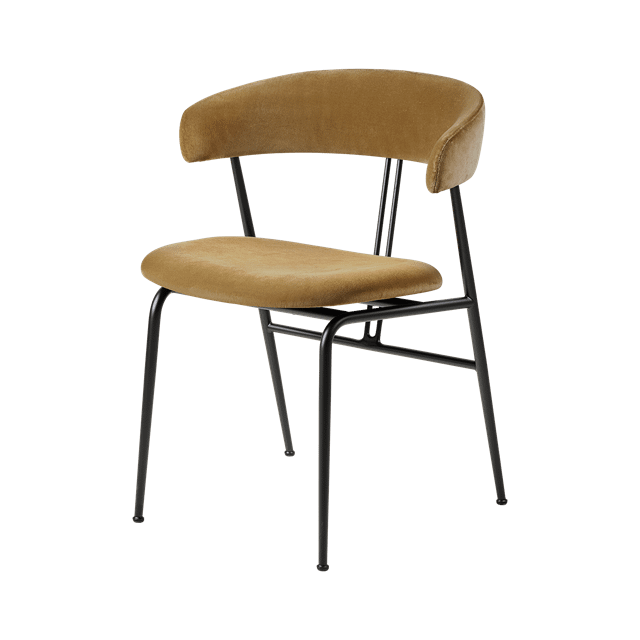Gubi Violin Spisebordsstol Velvet 294 Grå Grøn