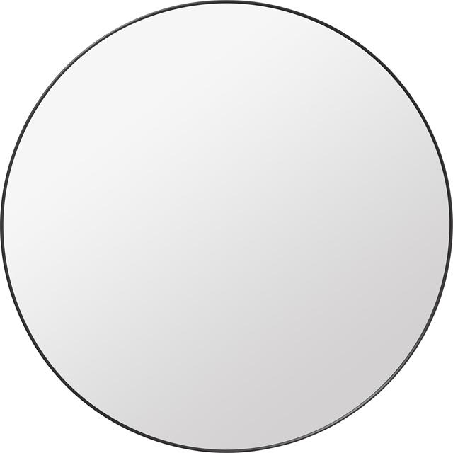 Gubi Wall Mirror Rundt ø110 Cm Sort Messing