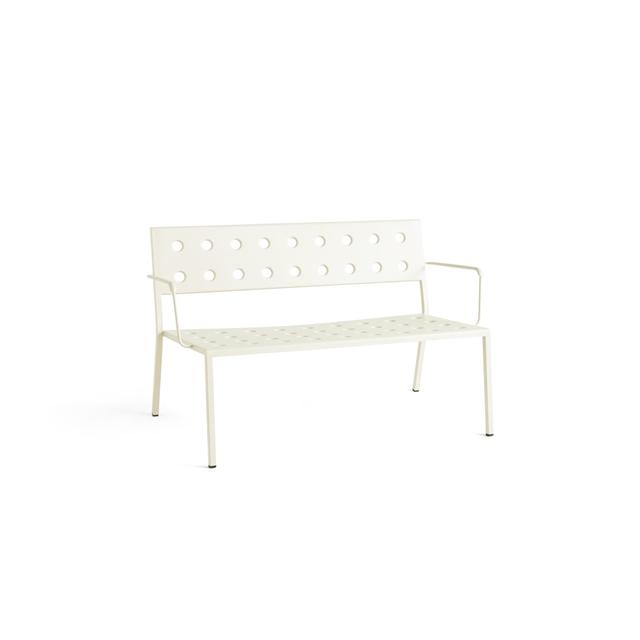 Hay Balcony Lounge Bænk Med Armlæn Chalk Beige