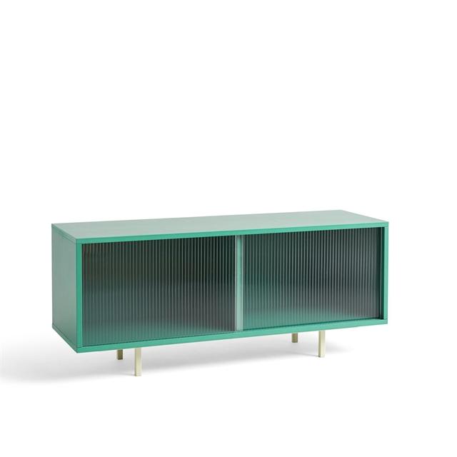 Hay Colour Cabinet Kommode Med Glasdøre Medium Mørk Mint