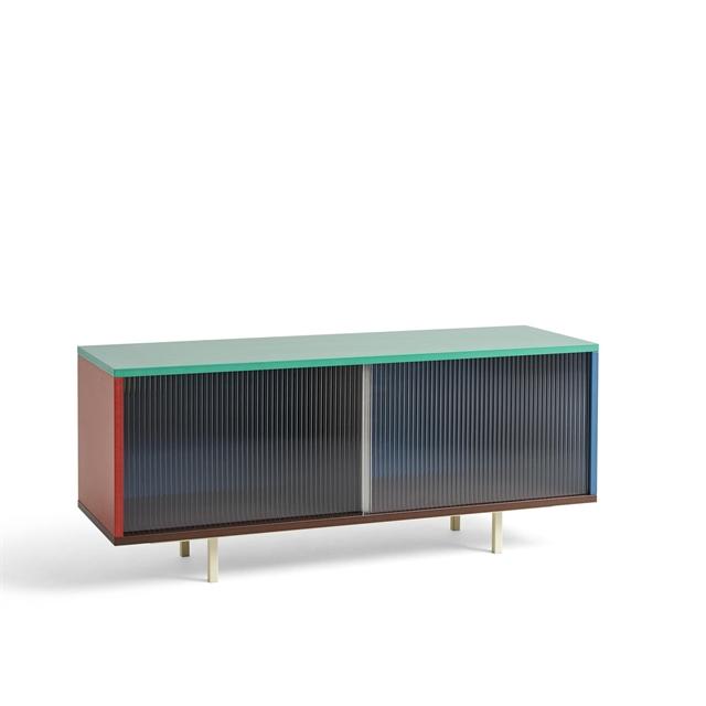 Hay Colour Cabinet Kommode Med Glasdøre Medium Multifarvet