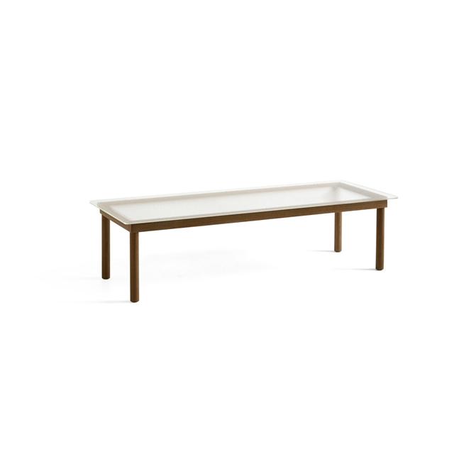Hay Kofi Sofabord 36x50x140 Valnød Klar Rillet Glas