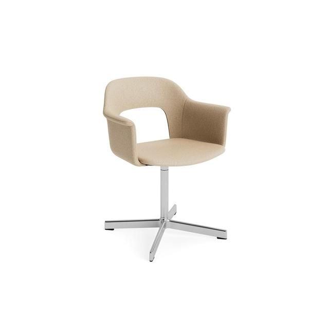 Hay Layout 234 Spisebordsstol Med Armlæn   Swivel Hallingdal 220 Aluminium