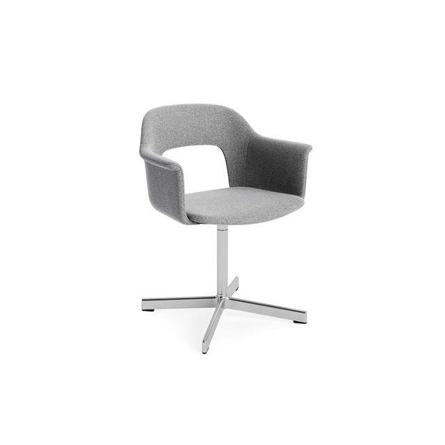 Hay Layout 234 Spisebordsstol Med Armlæn   Swivel Hallingdal 130 Aluminium