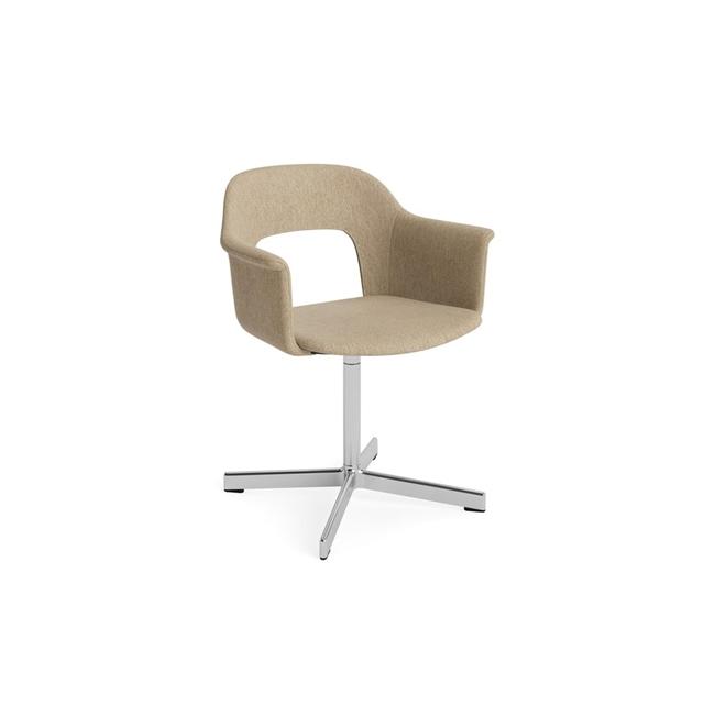 Hay Layout 234 Spisebordsstol Med Armlæn   Swivel Turf Sand Aluminium