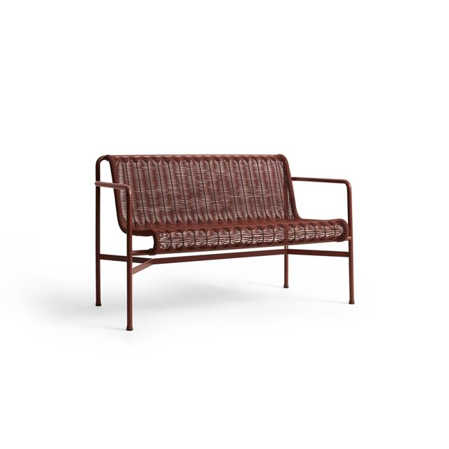 Hay Palissade Cord Dining Bænk Med Armlæn Iron Red