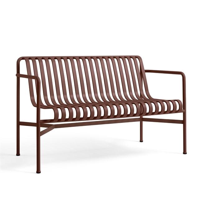 Hay Palissade Dining Bænk Med Armlæn Iron Red