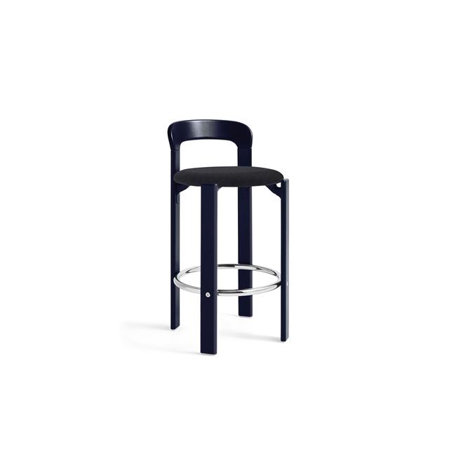 Hay Rey Barstol H65 Med Polstret Sæde Deep Blue Water