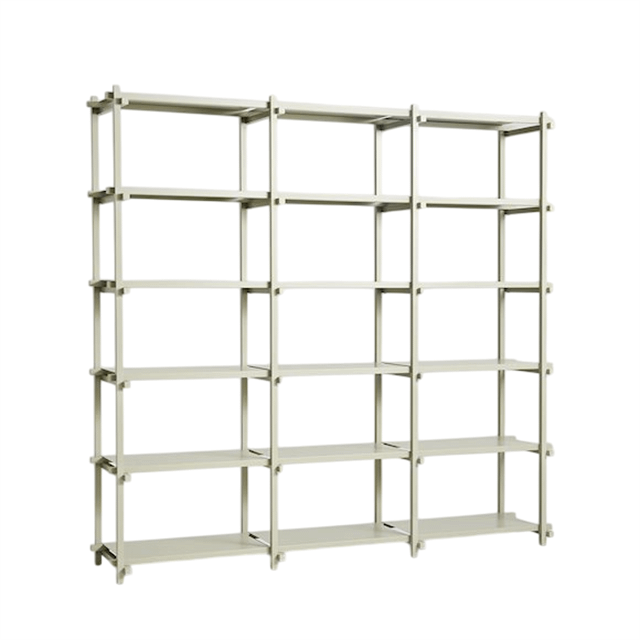 Hay Woody Shelving     Reol Stor Smokey Grey Stål