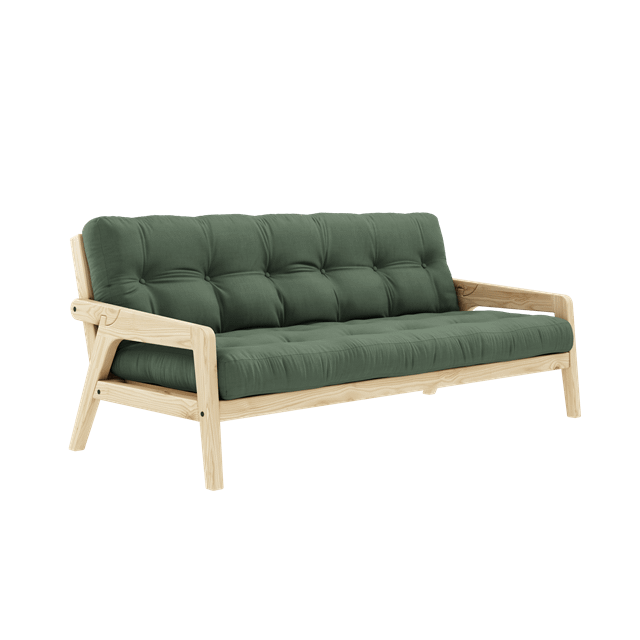 Karup Design Grab Sofa Med  -lags Madras 756 Olive Green Raw