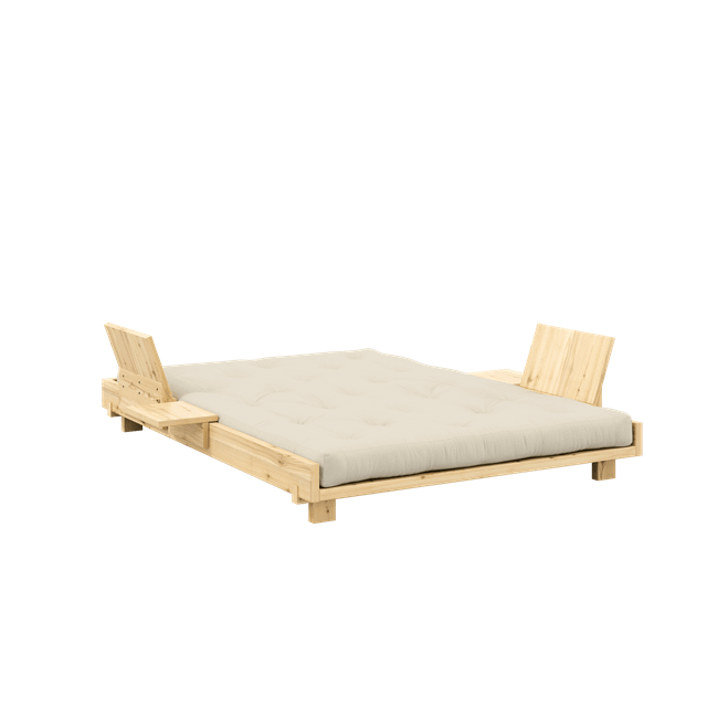 Karup Design Social Sovesofa Med   Stk  Rygstøtte  Sideborde   Madras 140x200 Beige Raw