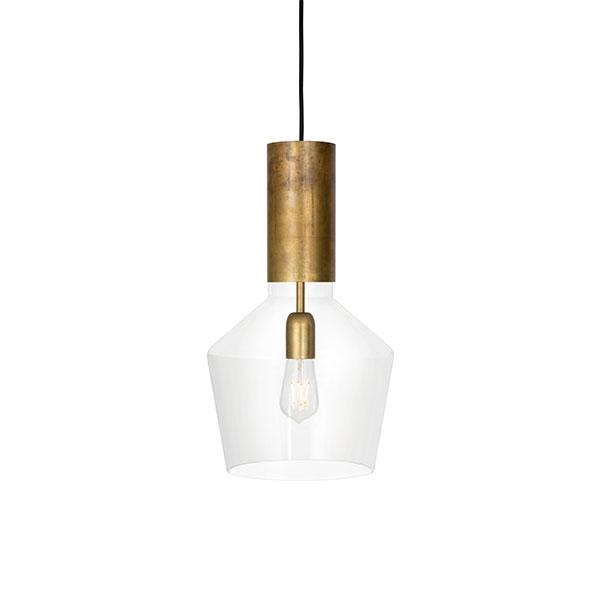 Konsthantverk Fenomen Bred Pendel Klart Glas   Messing