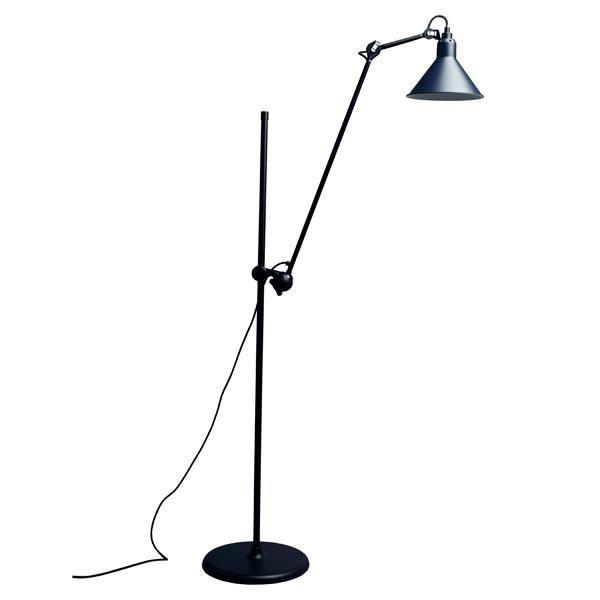 Lampe Gras N215 Gulvlampe Mat Sort   Mat Blå