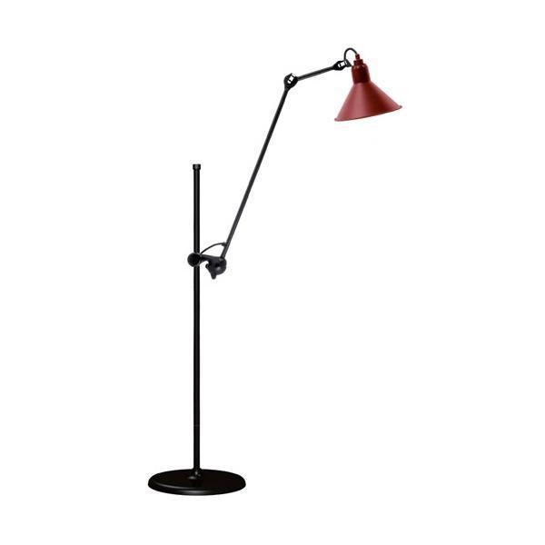 Lampe Gras N215 Gulvlampe Mat Sort   Mat Rød