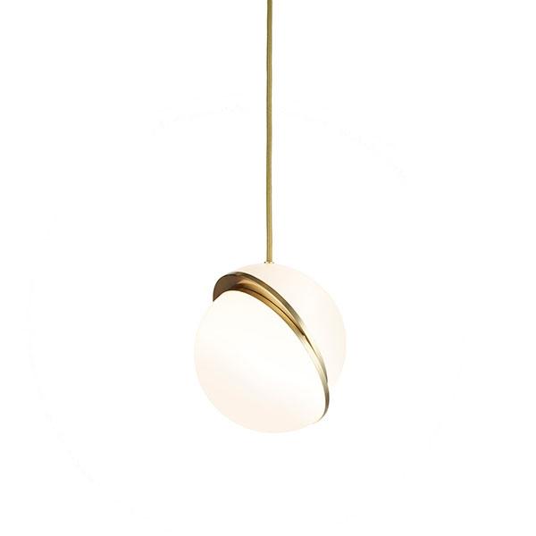 Lee Broom Mini Crescent Pendel Opal Messing