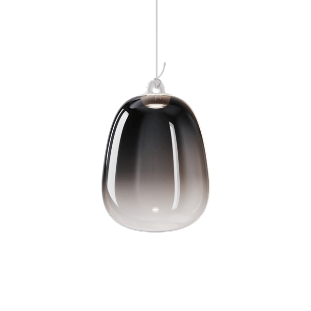 Lodes Oblò Pendel Stor 2700k Glossy Smoke Hvid