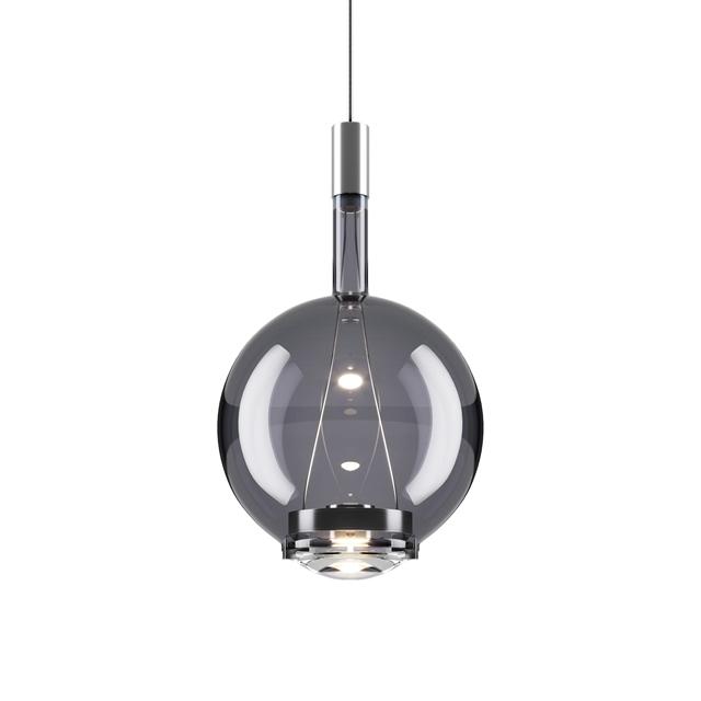 Lodes Sky-fall Round Pendel Medium 2700k Glossy Smoke Glas