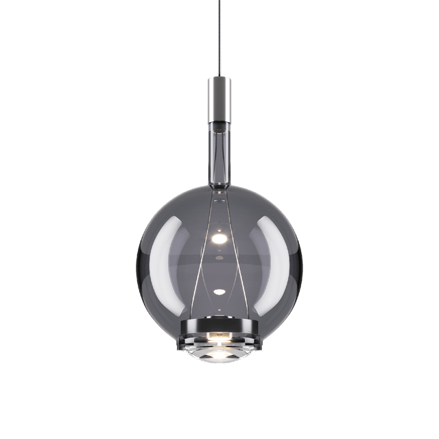 Lodes Sky-fall Round Pendel Medium 3000k Glossy Smoke Glas