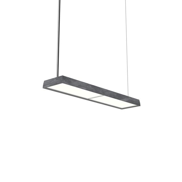 Louis Poulsen Lp Slim Pendel Enkelt 3000k   Dali Mørk Rå Aluminium