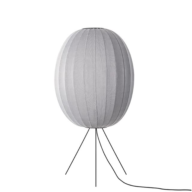 Made By Hand Knit-wit High Oval Gulvlampe ø65 Sølv