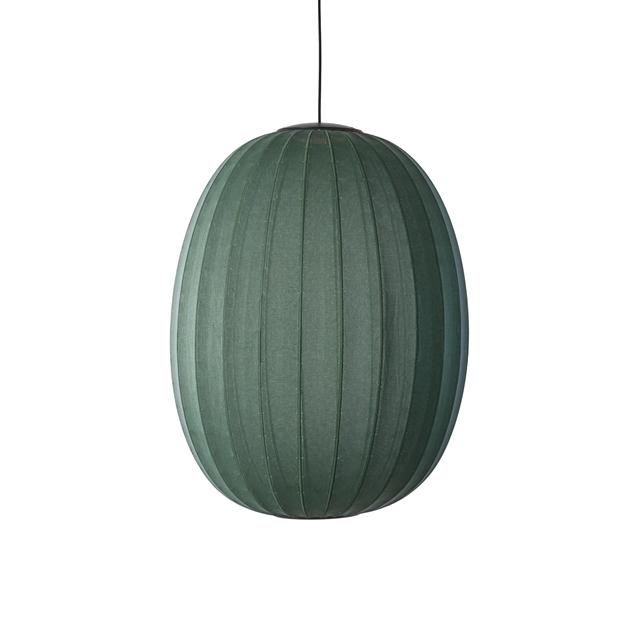 Made By Hand Knit-wit High Oval Pendel ø65 Tweed Green Led
