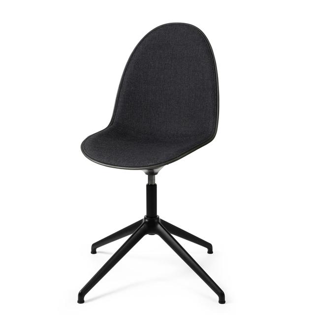 Mater Eternity Swivel Spisebordsstol Sort Base   Polstret 198 Grå