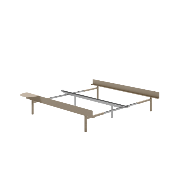 Moebe Bed Sengeramme 90-180 Cm Med Høje Ben Sand