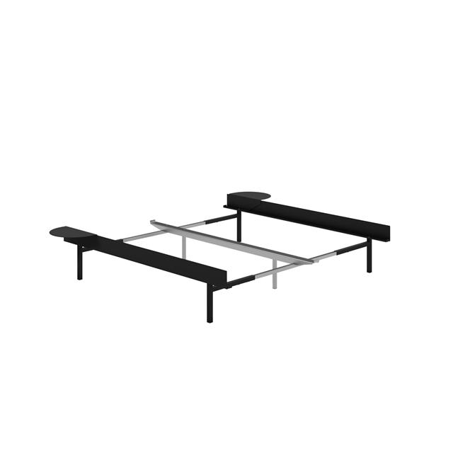 Moebe Bed Sengeramme 90-180 Cm Med Høje Ben Sort