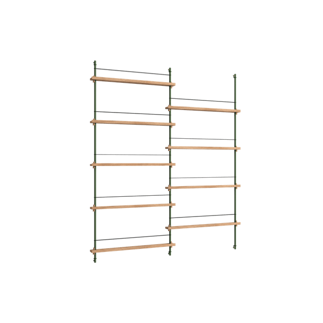 Moebe Magazine Shelving Ms 180   Eg Pine Green