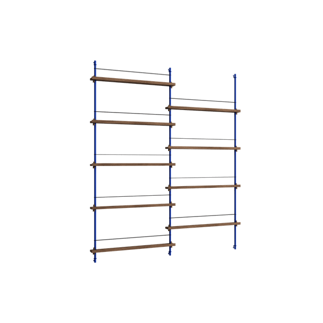 Moebe Magazine Shelving Ms 180   Røget Eg Deep Blue